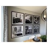 6PC FRAMED CAR PRINTS