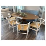 6PC DINING TABLE W/BENCH & CHAIRS