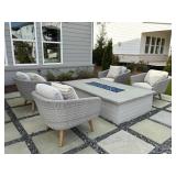 4PC OUTDOOR ARM CHAIRS
