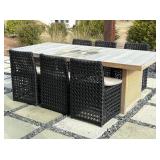 7PC OUTDOOR DINING TABLE AND CHAIRS