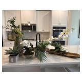 6PC FAUX FLORAL & GREENERY