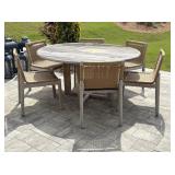 7PC OUTDOOR DINING TABLE AND CHAIRS