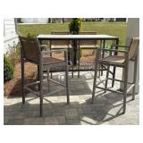 5PC OUTDOOR BAR TABLE AND CHAIRS