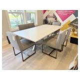 7PC DINING/OFFICE TABLE & CHAIRS