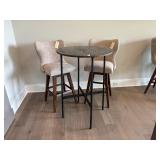 3PC COCKTAIL TABLE & BAR STOOLS