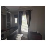 4PC CURTAIN PANELS, ROD & VALANCE