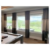 5PC CURTAIN PANELS & ROD