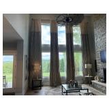 5PC CURTAIN PANELS & ROD