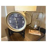 2PC CLOCK & CANDLE HOLDER