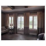 5PC CURTAIN PANELS & ROD