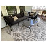 2PC SECTIONAL PATIO SOFA & COFFEE TABLE