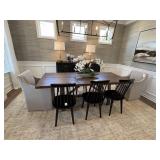 9PC DINING TABLE & CHAIRS