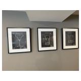 3PC FRAMED WALL PRINTS