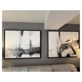 2PC LARGE FRAMED CANVASES