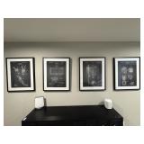 4PC FRAMED WALL PRINTS