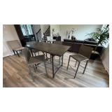 5PC COUNTER-HEIGHT TABLE & STOOLS