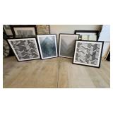 2PC ASSORTED FRAMED PRINTS