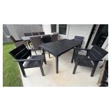 5PC OUTDOOR TABLE & CHAIRS