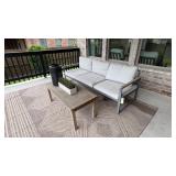 2PC OUTDOOR SOFA & TABLE