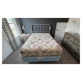 4PC FULL HEADBOARD, MATTRESS SET & FRAME