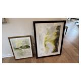 2PC ASSORTED FRAMED PRINTS