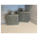 2PC DECORATIVE CANISTERS