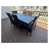 7PC OUTDOOR TABLE AND CHAIRS