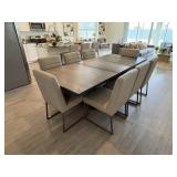 9PC DINING TABLE & CHAIRS