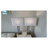 2PC DUAL-LIGHT TABLE LAMPS