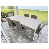 7PC OUTDOOR DINING TABLE & CHAIRS