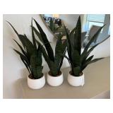 3PC FAUX GREENERY