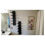 3PC ASSORTED WALL SHELVES & ART