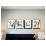 4PC FRAMED WALL ART
