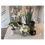 7PC FAUX GREENERY