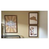5PC ASSORTED FRAMED PRINTS