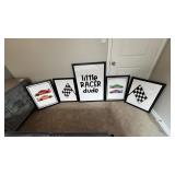 5PC ASSORTED FRAMED PRINTS