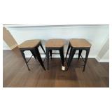 3PC COUNTER STOOLS