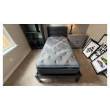 3PC TWIN HEADBOARD, MATTRESS & FRAME