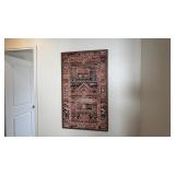 2PC FRAMED TEXTILE ART