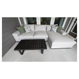 2PC OUTDOOR SECTIONAL SOFA & TABLE
