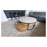 NESTING COFFEE TABLES W/ WHEELS & STORAGE