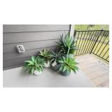 5PC ASSORTED OUTDOOR FAUX PLANTS