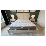 7PC KING BED W/ MATTRESS SET, DRESSER & NIGHTSTAND