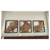 3PC FRAMED WALL ART