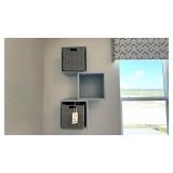 3PC ASSORTED WALL SHELVES & BASKETS