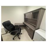 4PC L-SHAPED DESK, HUTCH & CHAIR