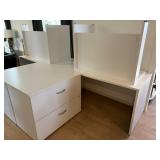 2PC DESK & FILE CABINET