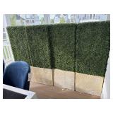 4PC FAUX GREENERY PRIVACY BUSHES
