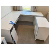 3PC L-SHAPED DESK & FILE CABINET