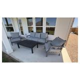 4PC OUTDOOR SOFA, CHAIRS & TABLE